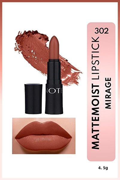 NOTE Mattemoist Lipstick Matte Finish Lipstick 302 Mirage - Dark Nude