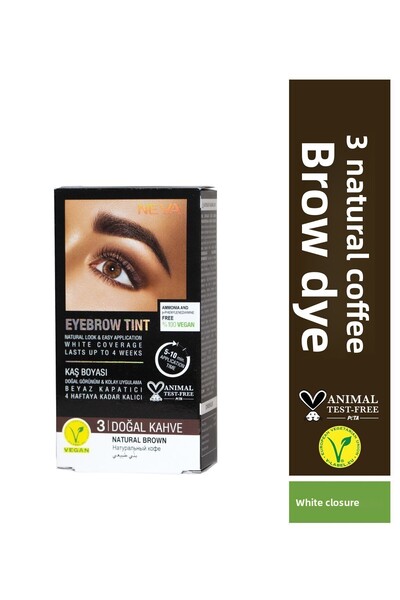 Neva Перманентна боя за вежди Satin, без амоняк, 100% веган, Neva, 30 мл