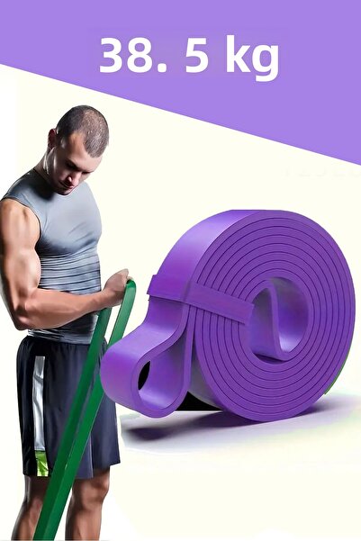 Jet Latex 38 Kg Bandă de Putere Powerband Dezvoltator Muscular Cauciuc de Rezistență Bandă pentru Antrenament în Cruce Fitness Violet