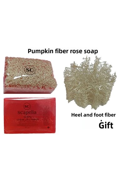 scapella صابون الورد مع ليفة اليقطين