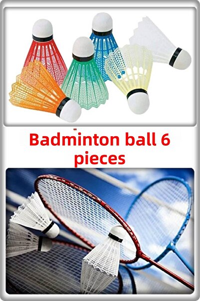 TAN EXPRESS 6 قطع من كرات الريشة البلاستيكية ذات رأس الفطر