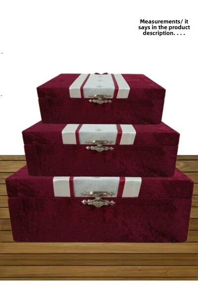 Sonem Çeyiz Комплект от 3 части - чанта за гърди за булка и младоженец - зест...