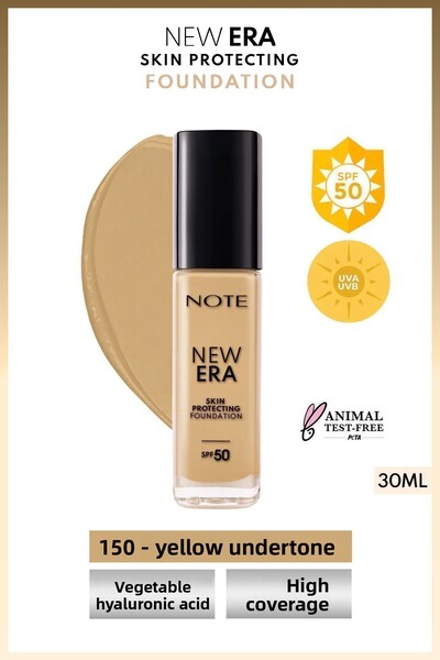 NOTE New Era Skin Protecting Spf 50 Moisturizing Foundation with Hyaluronic A...