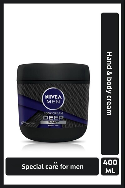 NIVEA كريم اليد والجسم للرجال ذو تأثير عميق 400 مل، مرطب يدوم 48 ساعة، العناي...