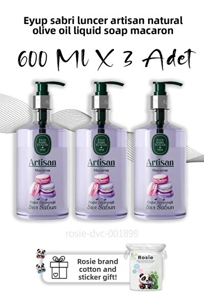 Eyüp Sabri Tuncer صابون سائل بزيت الزيتون الطبيعي معكرون 600 مل