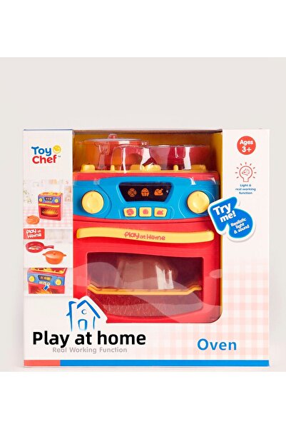 Sole Play At Home- Toy Oven Set with Light and Sound Functions and Stove