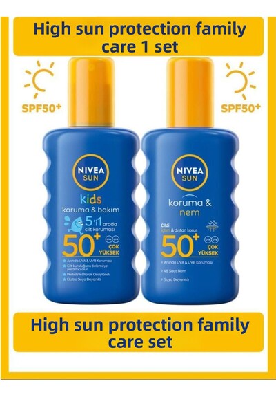 NIVEA Sun High Sunscreen Spf50 200ml, Sensitive Sunscreen Spf50 for Children ...