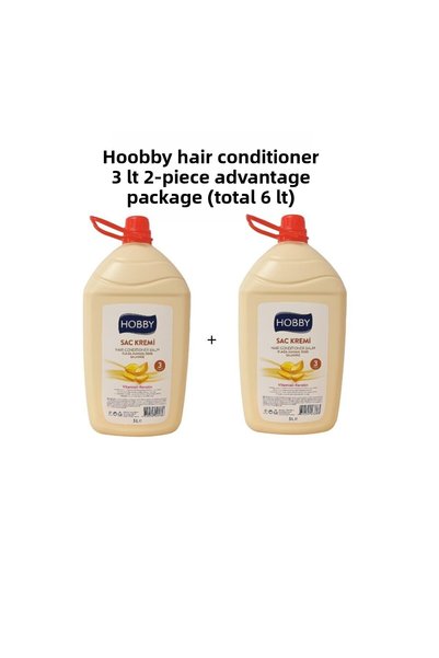 Hobby بلسم الشعر 3 لتر 2 عبوة - فيتامينات، كيراتين، لمعان و0% بارابين