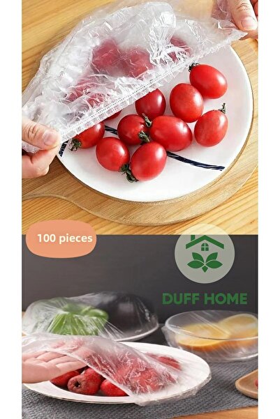 duff home 100 قطعة عملية - وعاء وصحن يحافظ على النضارة| غطاء طعام متعدد الأغراض - غطاء مطاطي