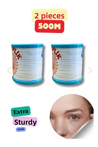 Önel خيط حياكة وتصفيف شعر فائق المتانة 500 متر × 2، خيط للحواجب والشارب لا ينكسر