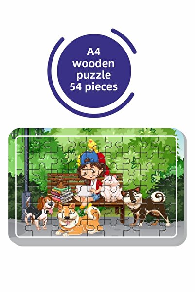 Baskı Atölyesi أحجية مكونة من 54 قطعة من Cute Dogs And Me مقاس A4، لعبة، منشا...