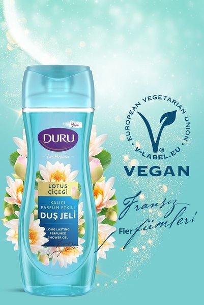Duru Lüx Perfumes Lotus Flower Shower Gel 3 Pieces X 650 ml / Large Size