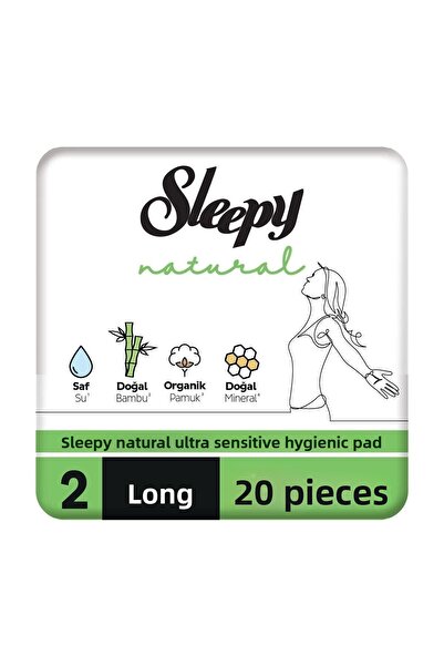 Sleepy فوط صحية طبيعية فائقة الحساسية طويلة 20 قطعة