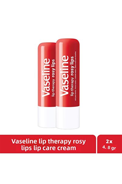 Vaseline Lip Therapy Lip Care Cream Rosy Lips 4.8 Gr X2