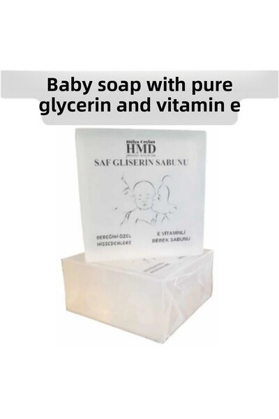 HMD BİTKİSEL KOZMETİK صابون الأطفال بالجلسرين النقي - فيتامين E، مرطب ومنظف، ...