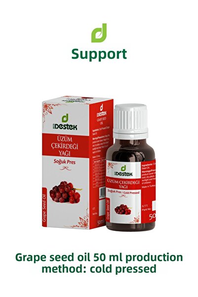 Destek زيت بذور العنب 50 مل عصرة باردة