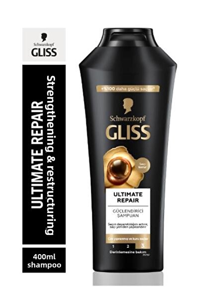Gliss Ultimate Repair Shampoo 400ml X2 + Conditioner 360ml X2+ Liquid Conditioner 200 ml X2
