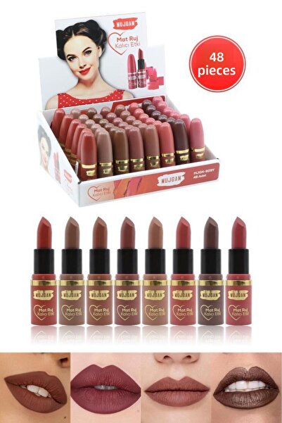 MUJGAN Set of 48 Permanent Matte lipstick
