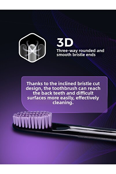 R.O.C.S. Rocs Black Edition Whitening Toothbrush - Red Bristle