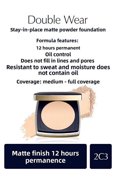 Estee Lauder Double Wear Stay-In-Place Matte Powder Foundation - 2C3 Fresco
