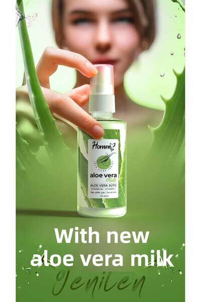 Homm Bitkisel Aloe Vera Milk - Vitamin B5 and E, for All Skin Types, 70 Ml