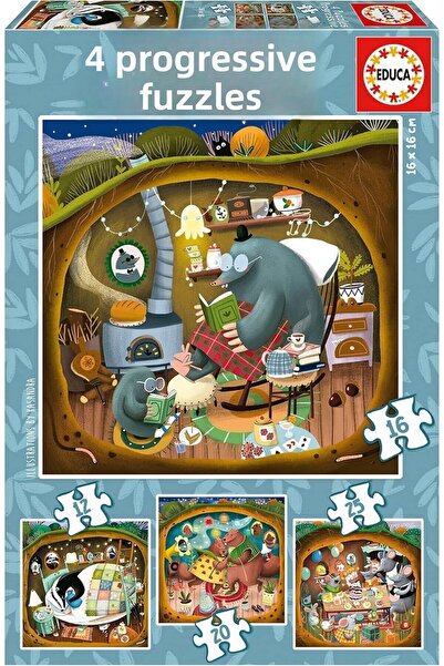Educa Puzzle Educa 12+16+20+25 قطعة من حكايات الغابة المتدرجة للأطفال من سن 3...