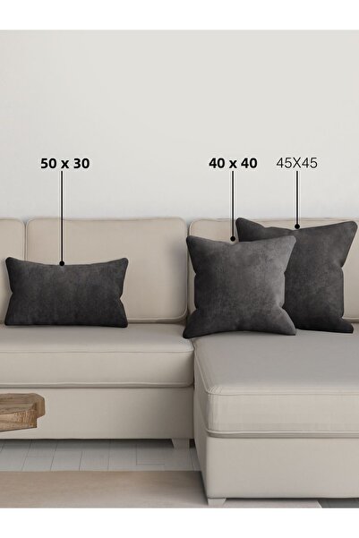 Perle Home Daily Series Gray Color Throw Pillow Pillow Case