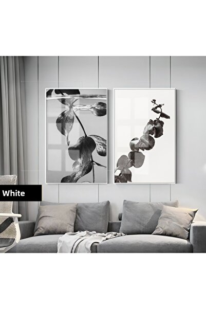 Harikabirev HARİKABİREV | SET NEGRU&ALB PLANTĂ FRUNZĂ COMBINARE MODERNĂ | TAB...