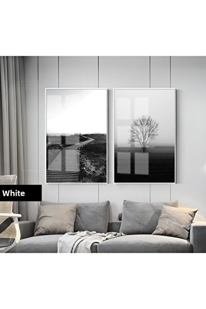 Harikabirev HARİKABİREV | SET NEGRU&ALB COMBINAT NATURAL MODERN | TABLO DE ST...