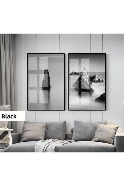 Harikabirev HARİKABİREV | SET NEGRU&ALB COMBINAT DE STÂNCI FUMURICE | TABLO D...