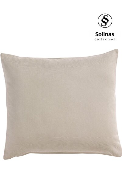 Solinas Collection غطاء وسادة على شكل قرص العسل من قماش داليا - حجري