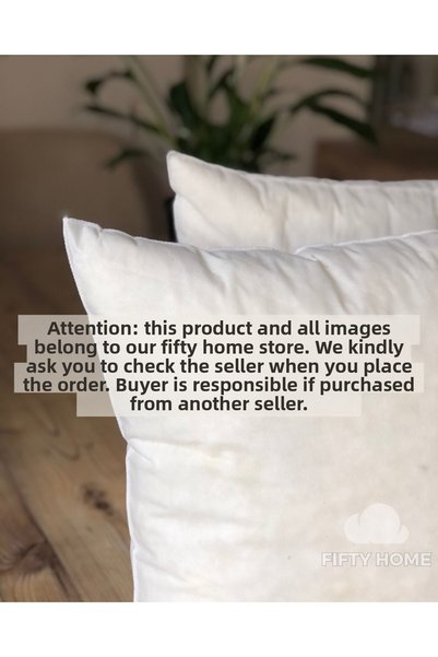 Fifty Home 2 Pieces Throw Pillow Inner Pillow - Throw Pillow Inner Pillow - Throw Pillow Inner Filling 50% Beads Silicone / 50% Cropped Sponge