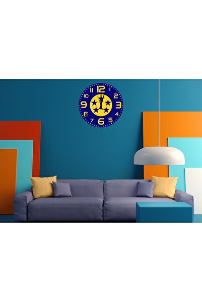 Ti Play Tİ-PLAY CEAS DE PERETE MODERN DECORATIV ACRILIC 30X30CM ALBASTRU ÎNCH...