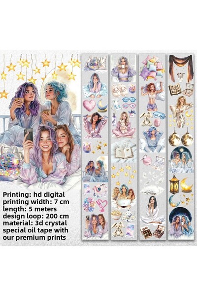 Onwize وسادة سكرابوك فايت جيرلز - شريط زيت خاص كريستال ثلاثي الأبعاد - شريط E...