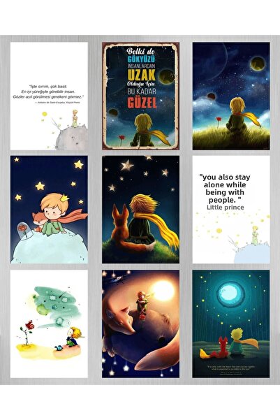 hediyeniburadabul Σετ ζωγραφικής 9 τεμαχίων Little Prince Design Ξύλινο