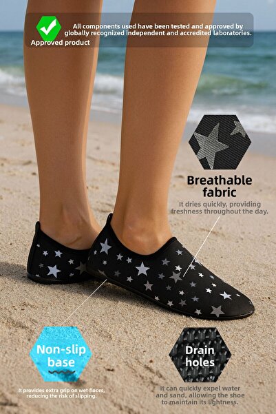 Peluche Star Star Αντιολισθητική Βάση Ευέλικτα ελαφριά γυναικεία παπούτσια παραλίας πισίνας