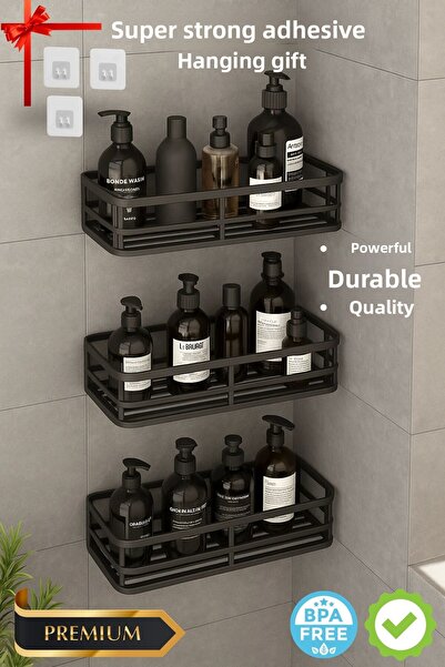 Clevora Organizator pentru baie din 3 piese Suport pentru șampon Suport pentr...