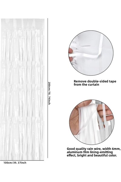 NW NessiWorld ستارة حائط وباب نسي وورلد ناعمة بيضاء اللون مستوردة مقاس 100x20...