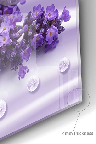 Olinpa Premium Kitchen Glass Stove Back Protector Countertop Built-In Back Protector 50X76Cm |   Flower