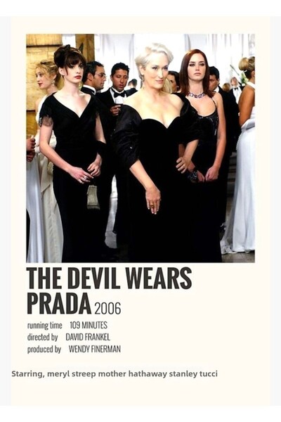 Universal Ο Διάβολος Φοράει Πράντα Ξύλινη Διακοσμητική Αφίσα Ζωγραφικής