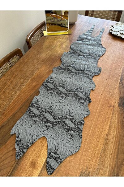 EHA LAZER Runner din piele artificială gri cu model de șarpe