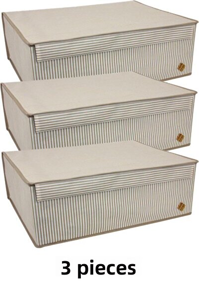 ALAS Κουτί 3 τεμαχίων Καφέ Βάση - 50x40x19 cm, Πολλαπλών χρήσεων