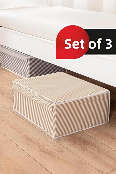 ALAS Κουτί 3 τεμαχίων Καφέ Βάση - 50x40x19 cm, Πολλαπλών χρήσεων