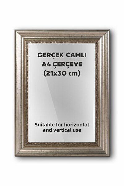 beedene إطار زجاجي حقيقي مقاس A4 مقاس 21 سم × 30 سم إطار مستندات إطار صورة