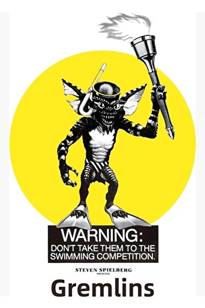 Universal Διακοσμητική Ξύλινη Αφίσα Ζωγραφικής Gremlins