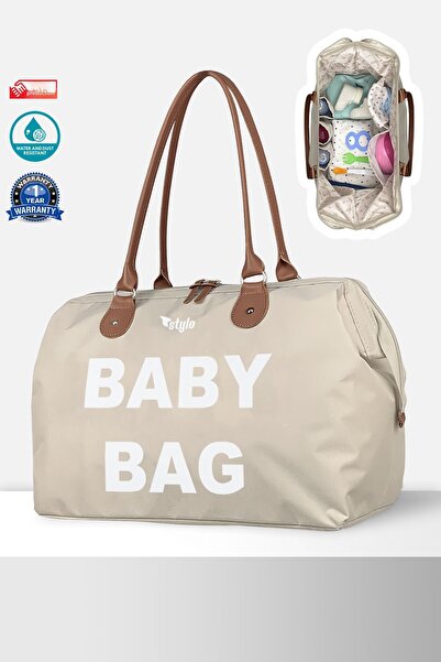 Stylo Baby Bag Printed Single Mother Baby Care Shoulder Bag - Mink