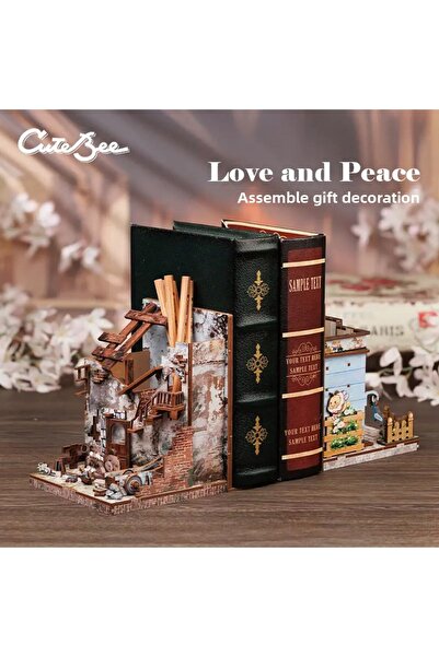 CUTEBEE الحب والسلام - مجموعة زوايا الكتاب - دعم الكتاب DIY 2 قطعة (IPC01) - ...