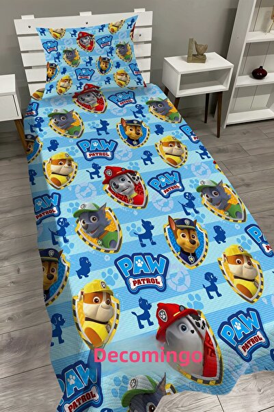 dekomingo Blue Striped Paw Petroleum Baby and Children's Room Pi̇ke Set