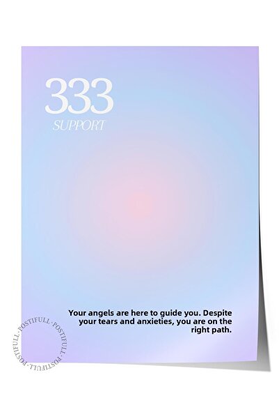 Postifull Σειρά Aura NO:121 - 333 Μωβ άγγελος έγχρωμη αφίσα χωρίς πλαίσιο