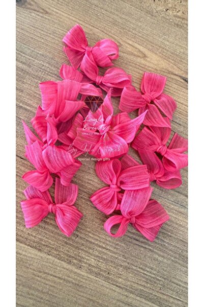 LAYLAEVENTS شريط كتان جاهز فيونكة -20 قطعة - فوشيا